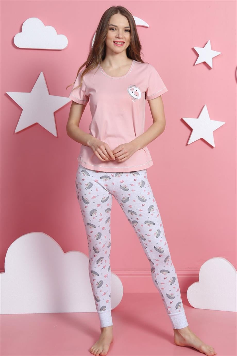 VIENETTA 8110780208 KADIN PİJAMA TAKIM KISA KOL