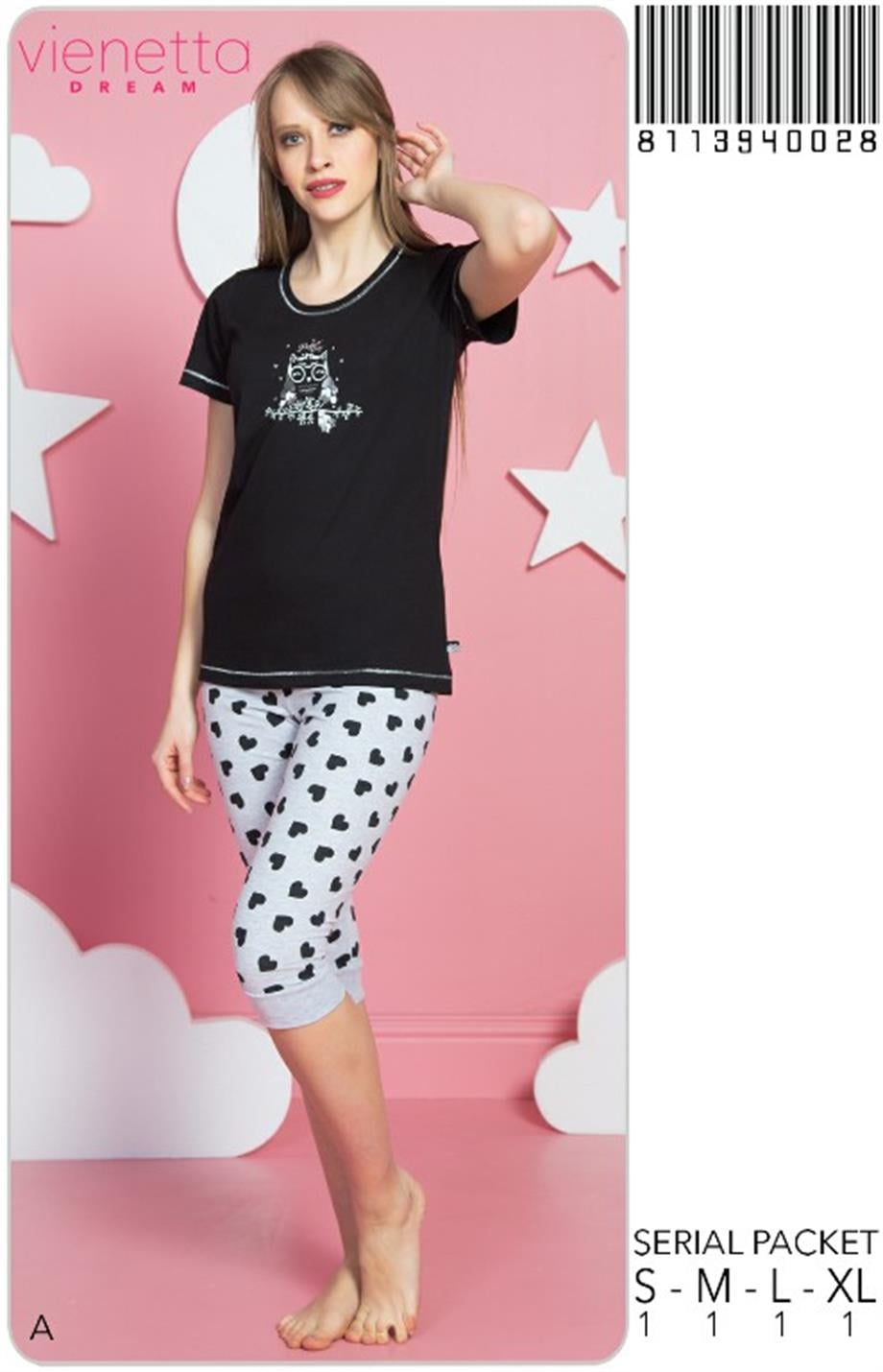 VIENETTA 8113940028 KADIN PİJAMA CAPRI