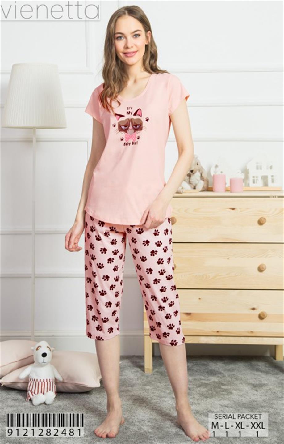 VIENETTA 9121282481 KADIN PİJAMA CAPRI