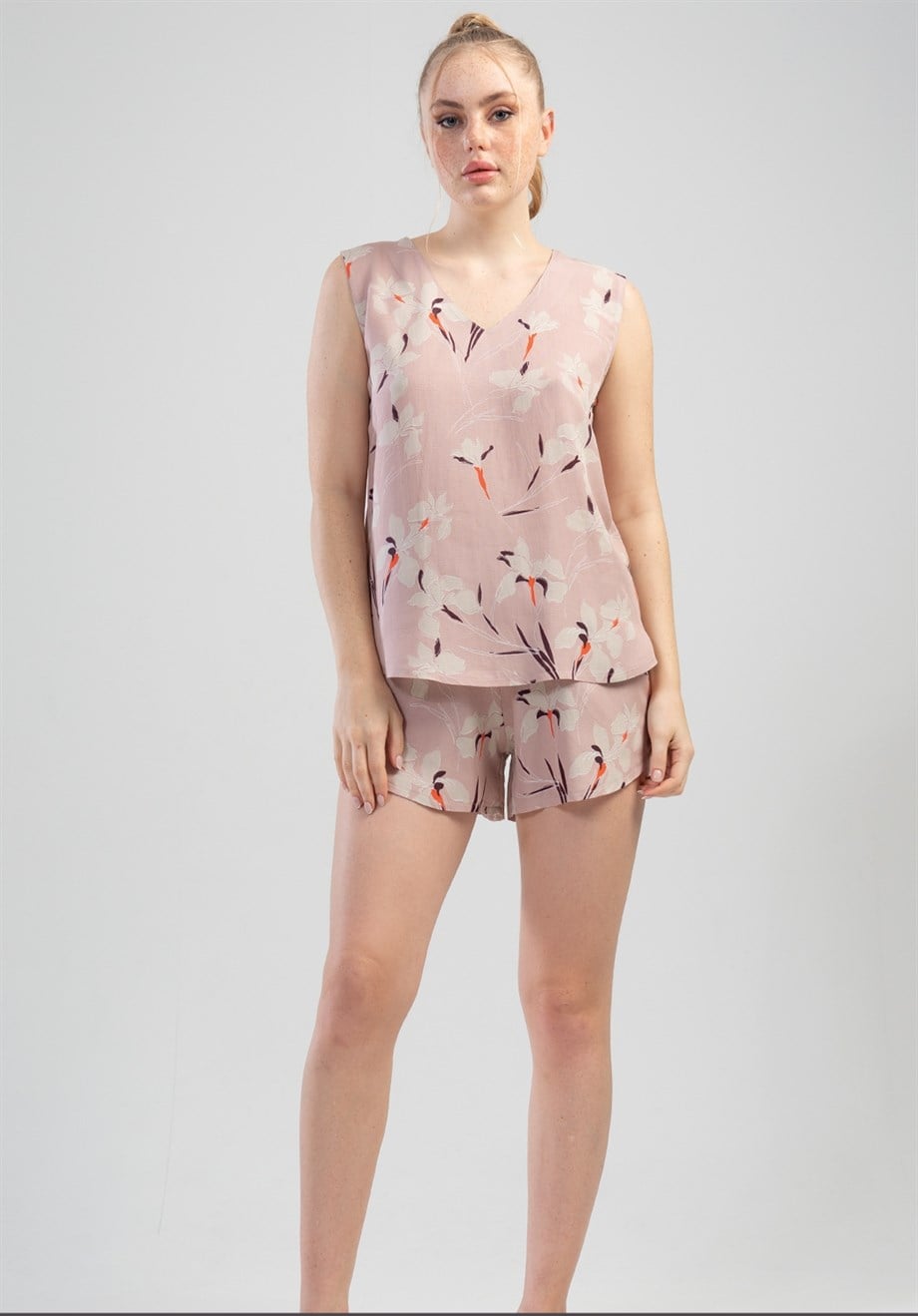 Vienetta (Bej) Kadın Kalın Askılı Şortlu Pijama Takımı 1110740442