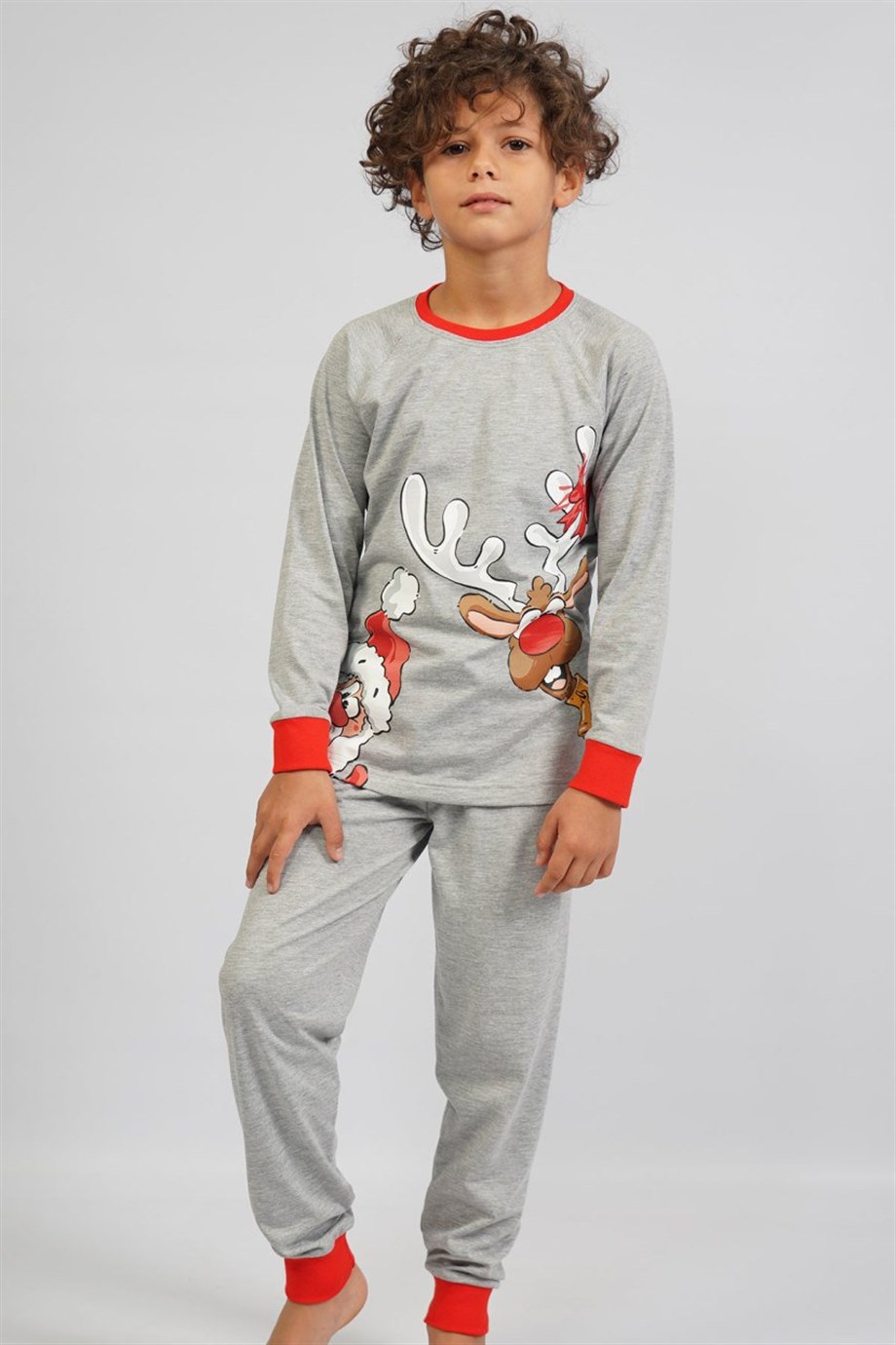 Vienetta Erkek Çocuk (Gri Melanj) Uzun Kollu Pijama Takımı 1062140000