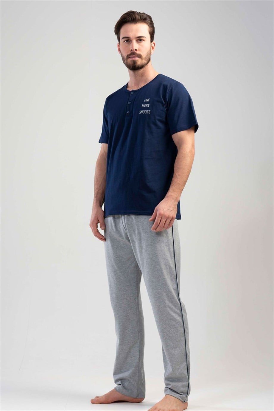 Vienetta Erkek (İndigo) Kısa Kollu Pijama Takımı 1114080000