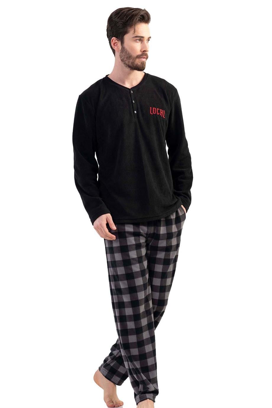 Vienetta Erkek Polar Uzun Kollu Pijama Takımı