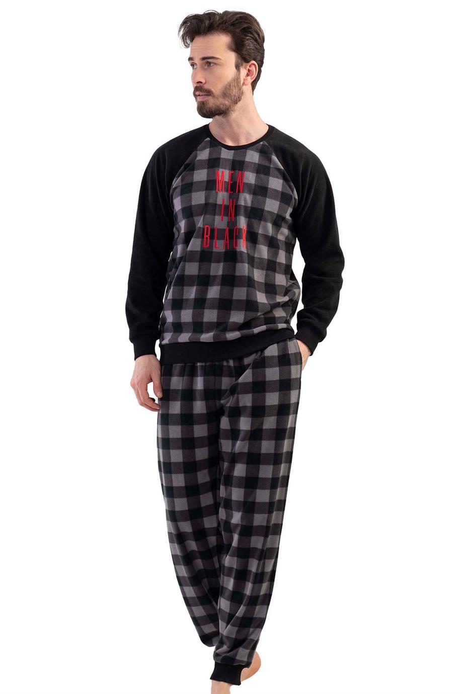 Vienetta Erkek Polar Uzun Kollu Pijama Takımı