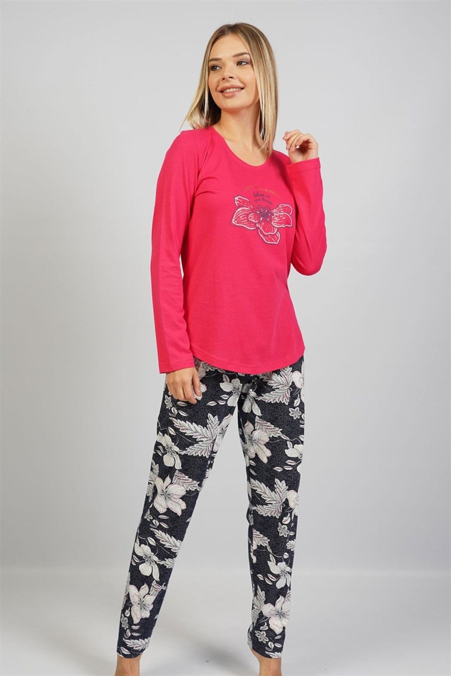 Vienetta Kadın (Bordo) Uzun Kol Pijama Takımı 1070440248