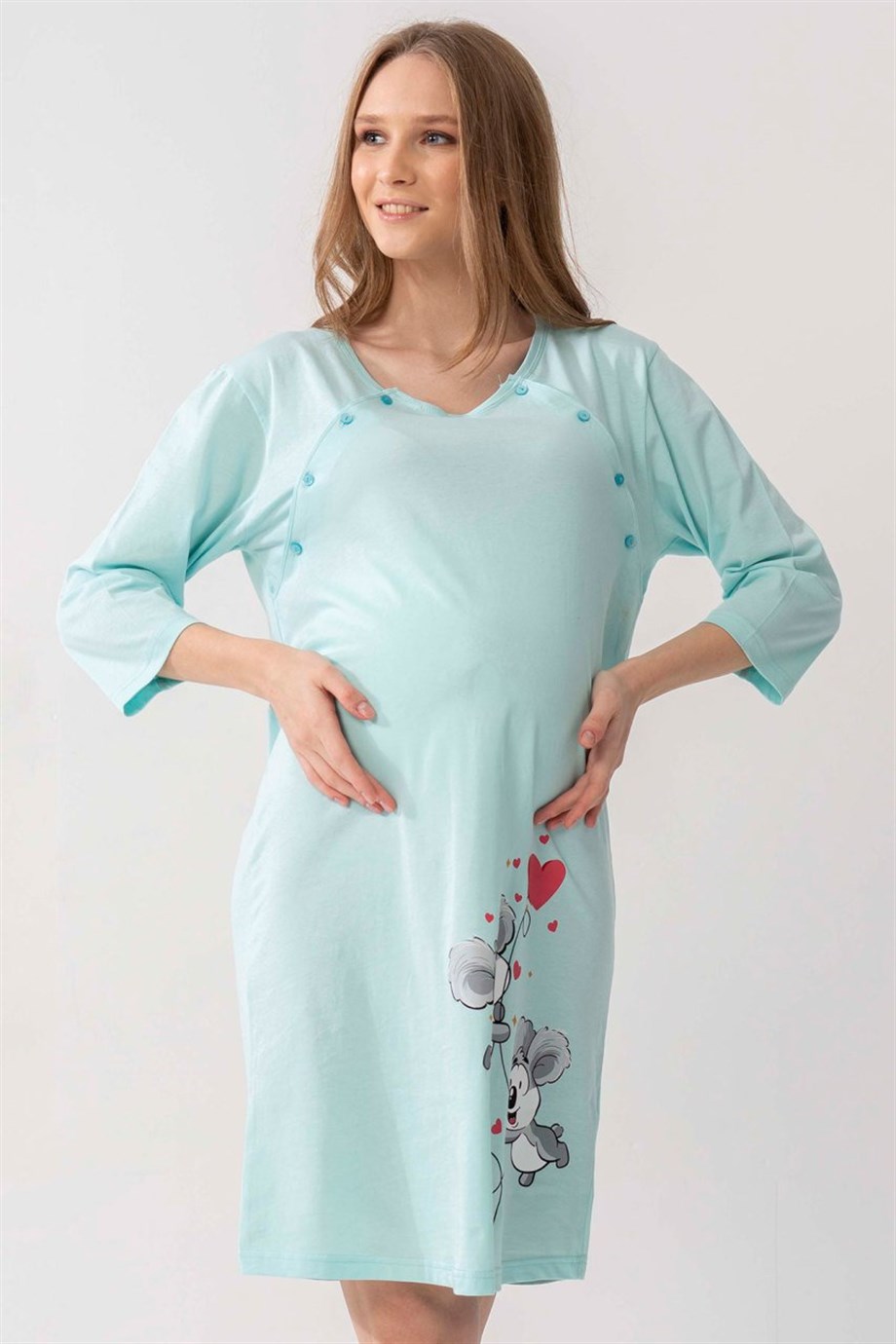 Vienetta Kadın (Gri) 3/4 Kollu Hamile Tunik 1090050000 