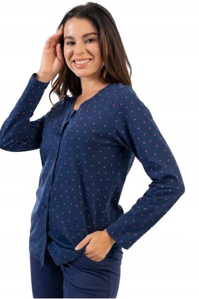 Vienetta Kadın İndigo Uzun Kollu Pijama Takımı