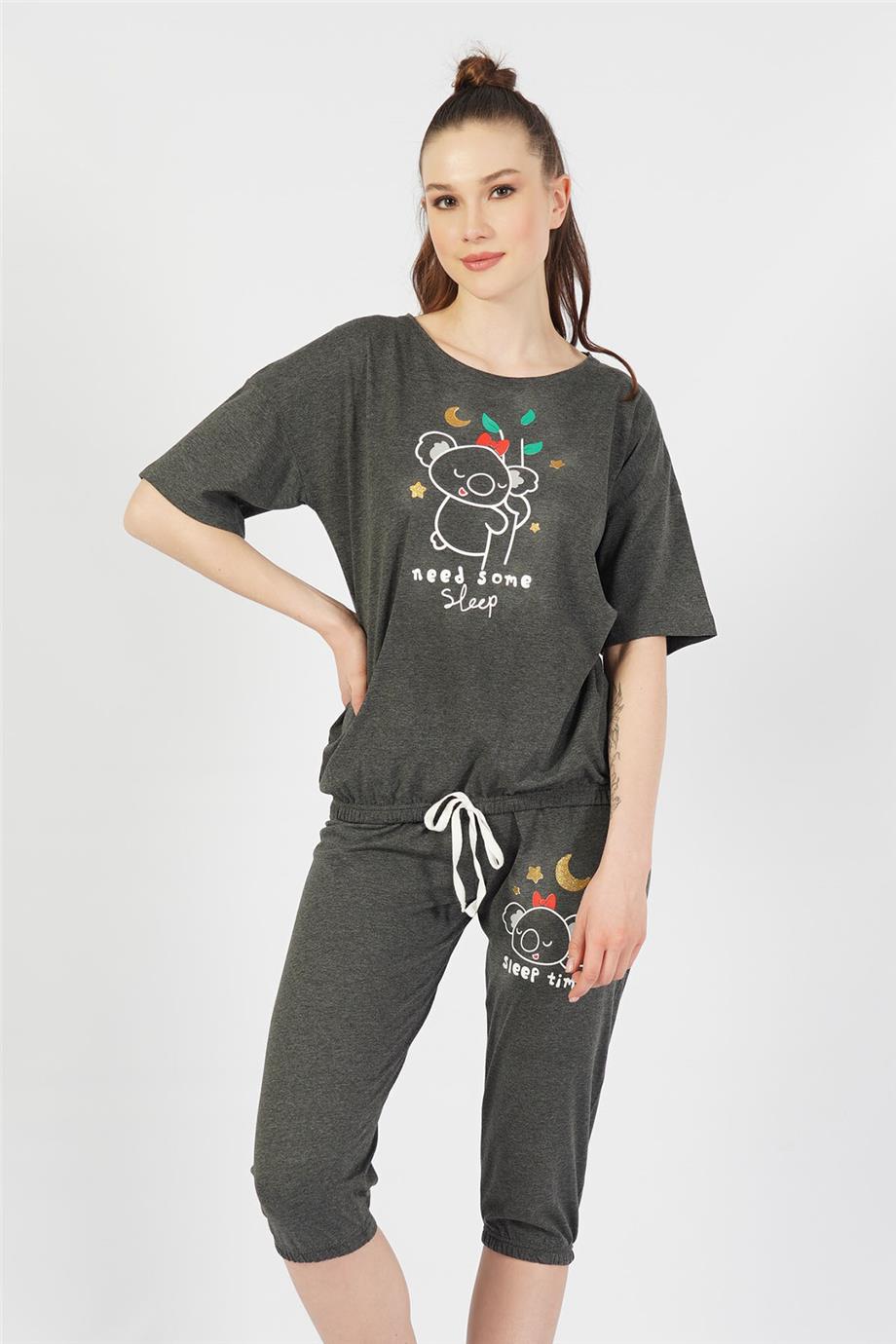 Vienetta Kadın Kısa Kollu Caprı Pijama Takımı