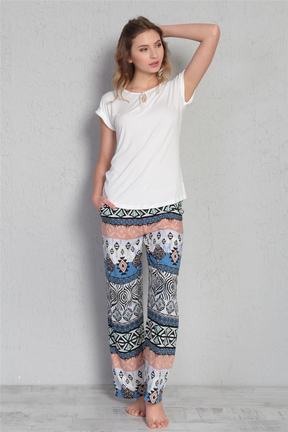 Vienetta Kadın Kısa Kollu Pijama Takımı