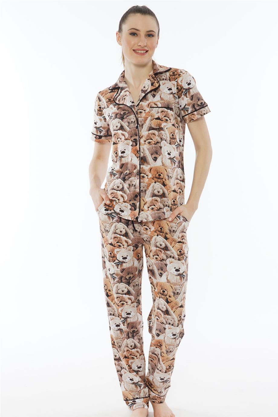 Vienetta Kadın Kısa Kollu Pijama Takımı