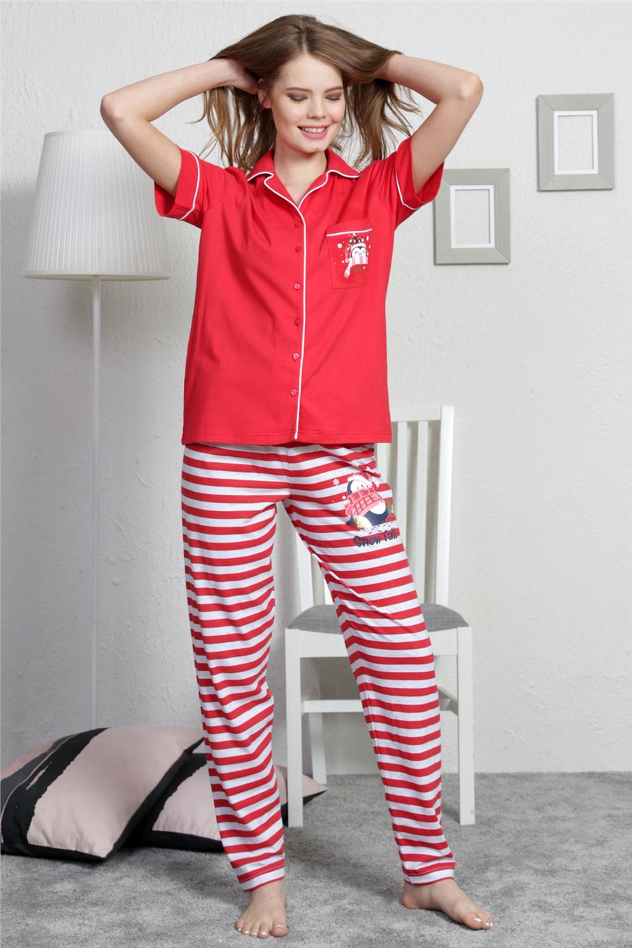 Vienetta Kadın Kısa Kollu Pijama Takımı