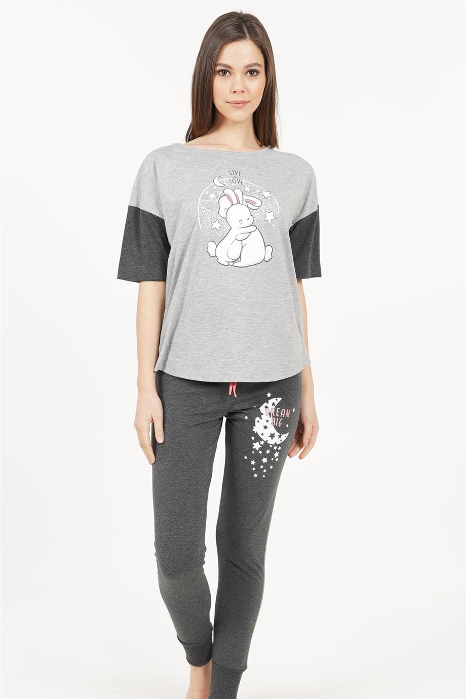 Vienetta Kadın Kısa Kollu Pijama Takımı