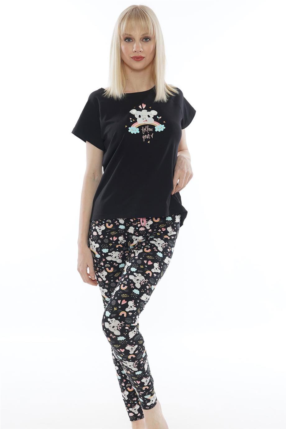 Vienetta Kadın Kısa Kollu Pijama Takımı