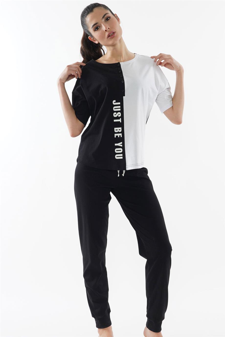Vienetta Kadın Kısa Kollu Pijama Takımı