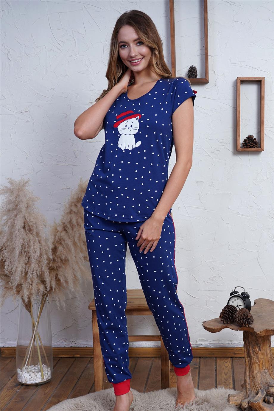 Vienetta Kadın Kısa Kollu Pijama Takımı