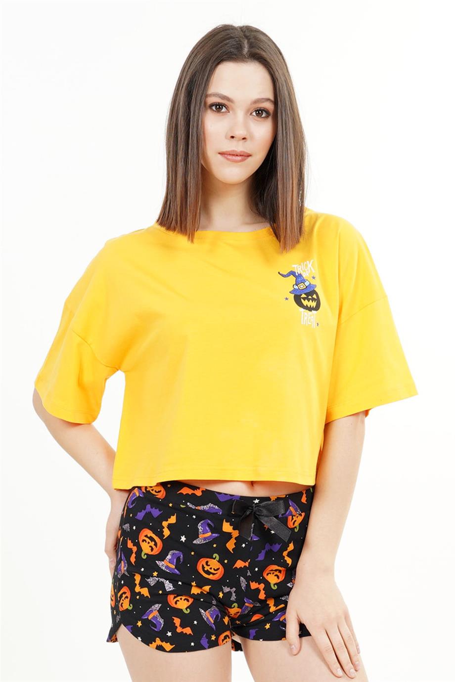 Vienetta Kadın Kısa Kollu Şortlu Pijama Takımı