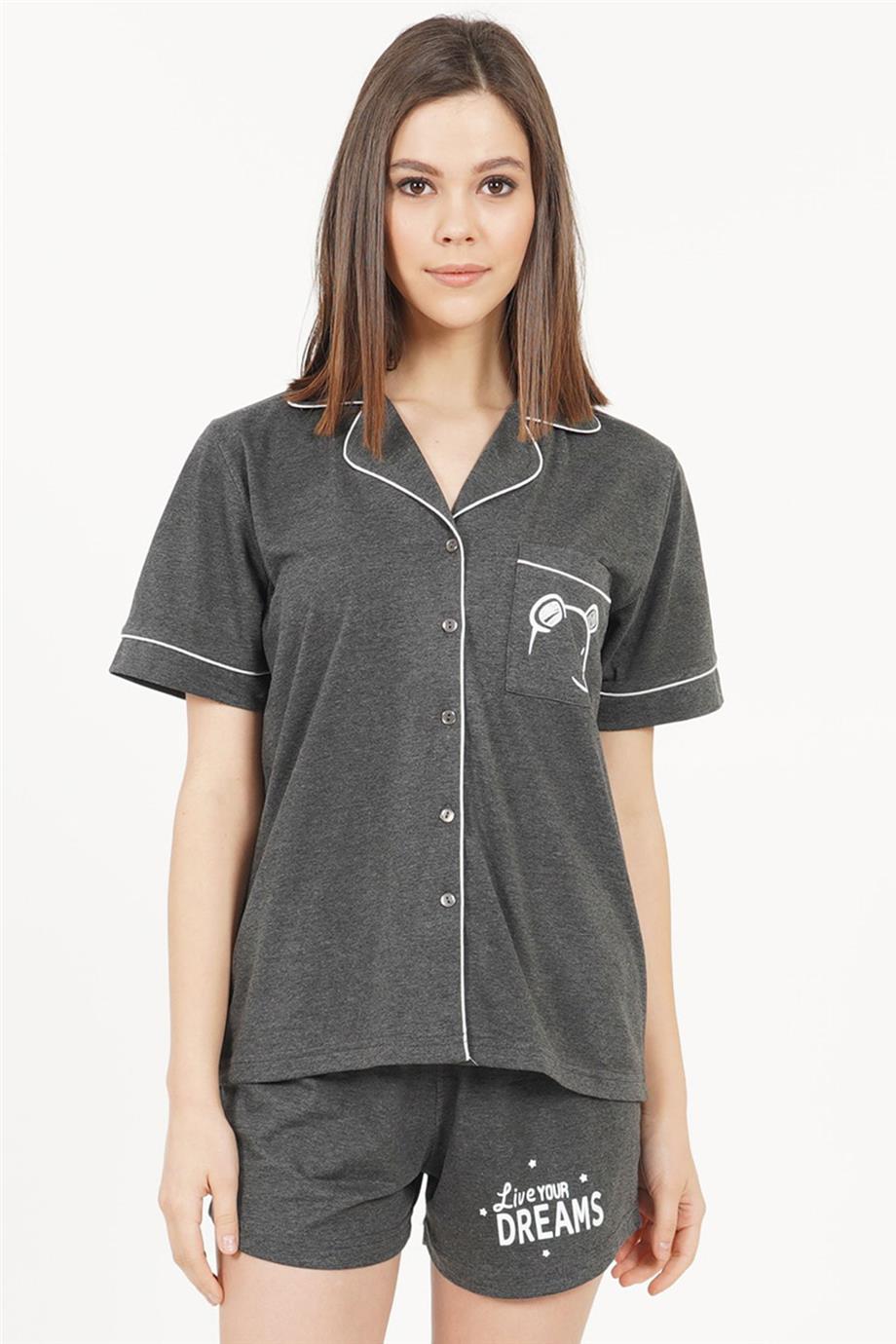 Vienetta Kadın Kısa Kollu Şortlu Pijama Takımı
