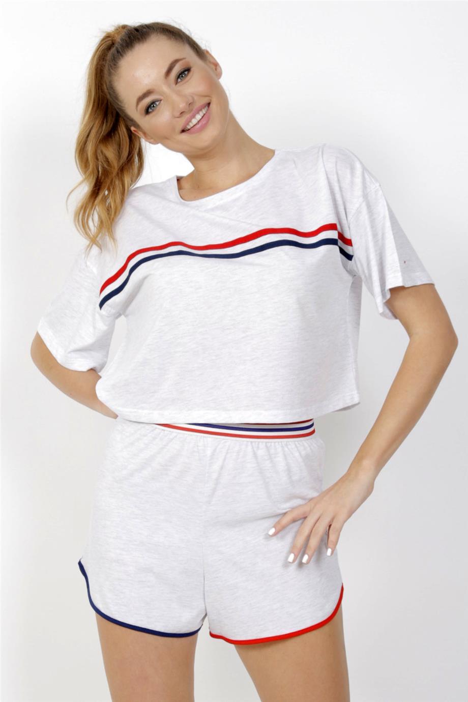 Vienetta Kadın Kısa Kollu Şortlu Pijama Takımı