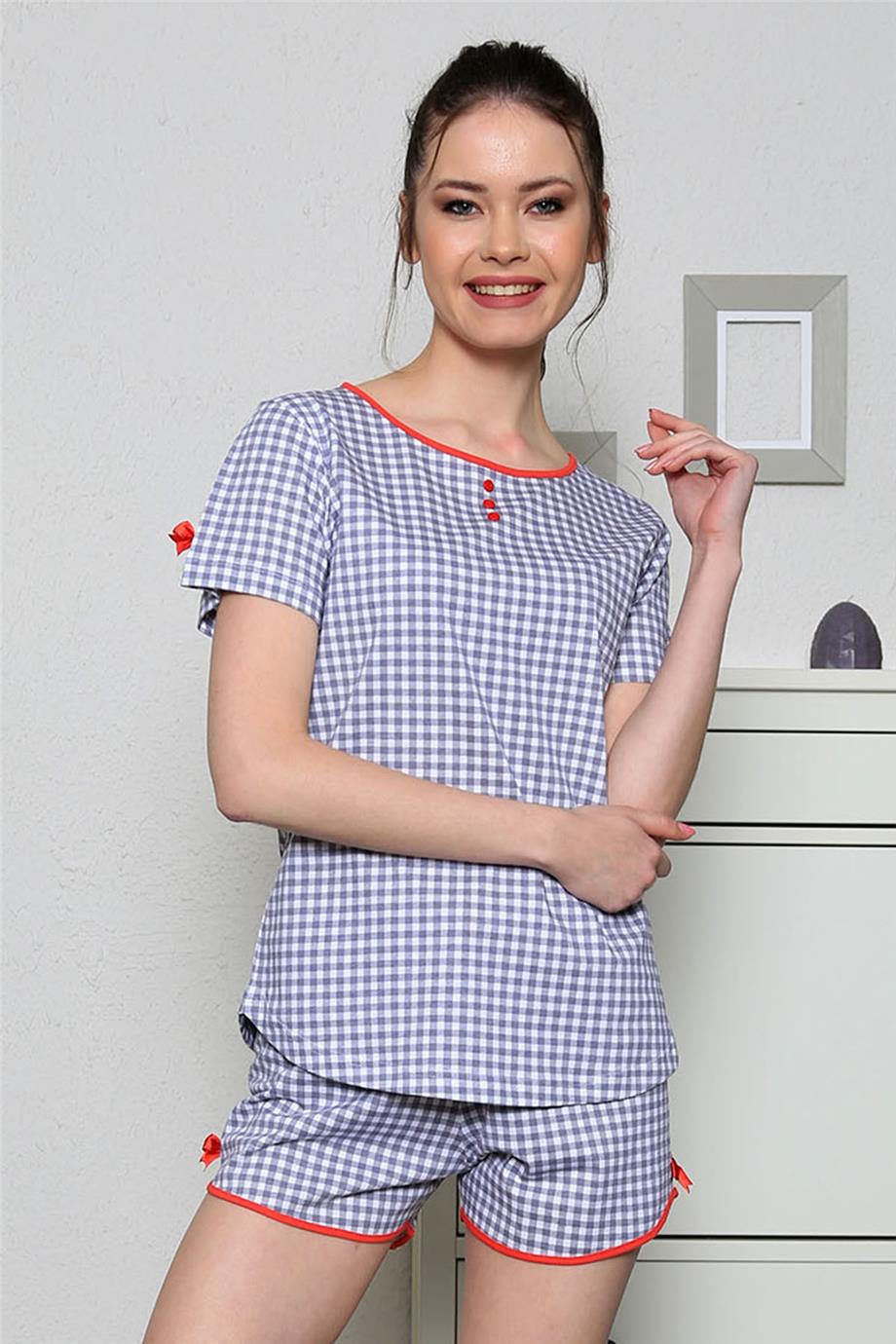Vienetta Kadın Kısa Kollu Şortlu Pijama Takımı