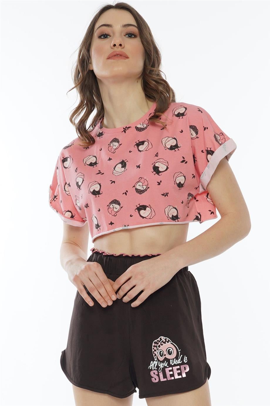 Vienetta Kadın Kısa Kollu Şortlu Pijama Takımı