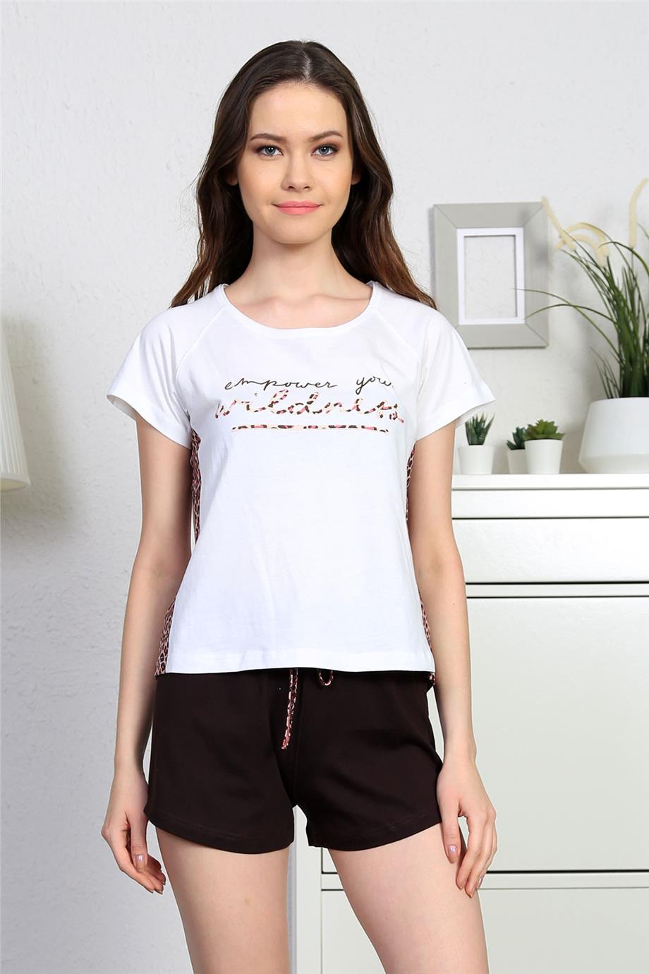 Vienetta Kadın Kısa Kollu Şortlu Pijama Takımı