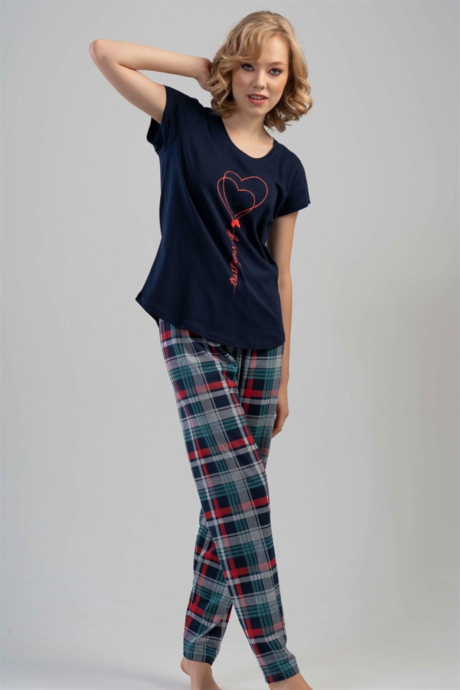 Vienetta Kadın (Mavi) Kısa Kollu Pijama Takımı 1110590424
