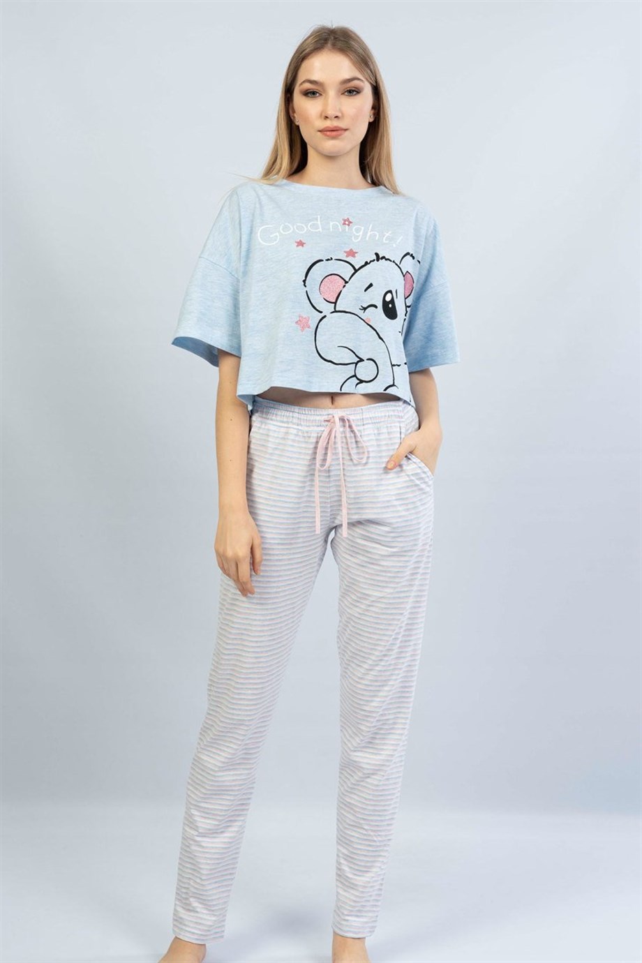 Vienetta Kadın (Mavi) Kısa Kollu Pijama Takımı 1061790000