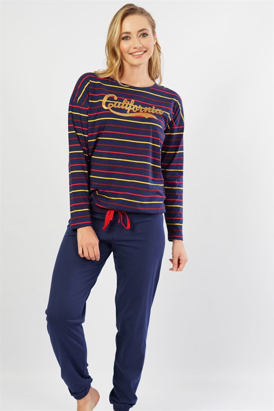 Vienetta Kadın (Mavi) Uzun Kollu Pijama Takımı 1043484841