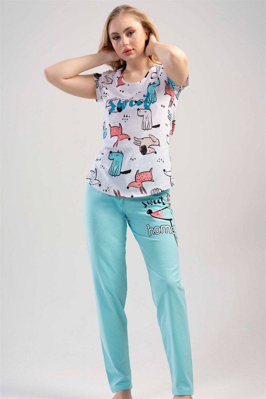 Vienetta Kadın (Mint) Kısa Kollu Pijama Takımı 1110115830