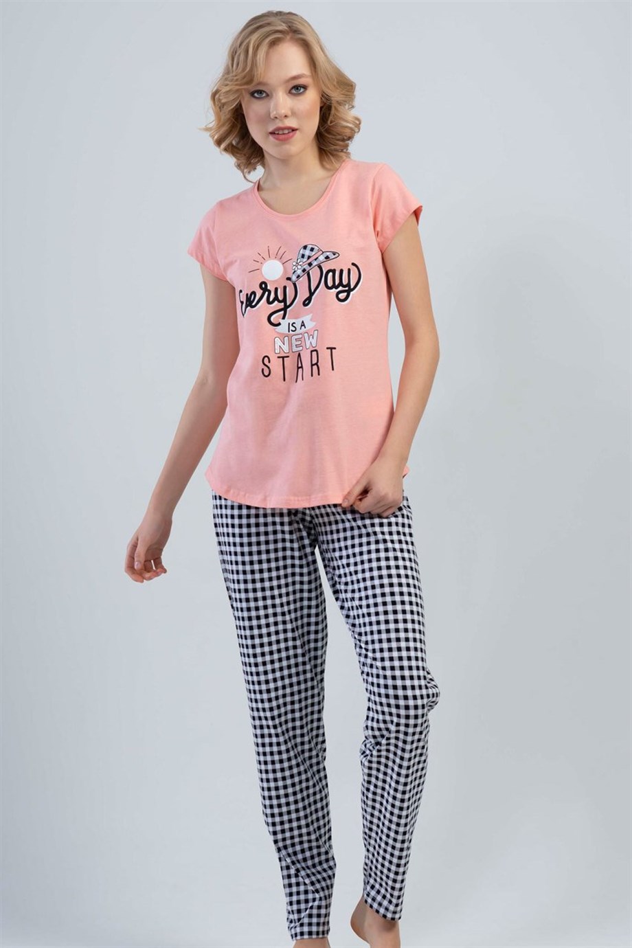 Vienetta Kadın (Pembe) Kısa Kollu Pijama Takımı 1110342038