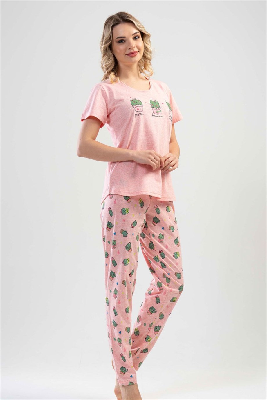 Vienetta Kadın (Pembe) Kısa Kollu Pijama Takımı 1110255157 