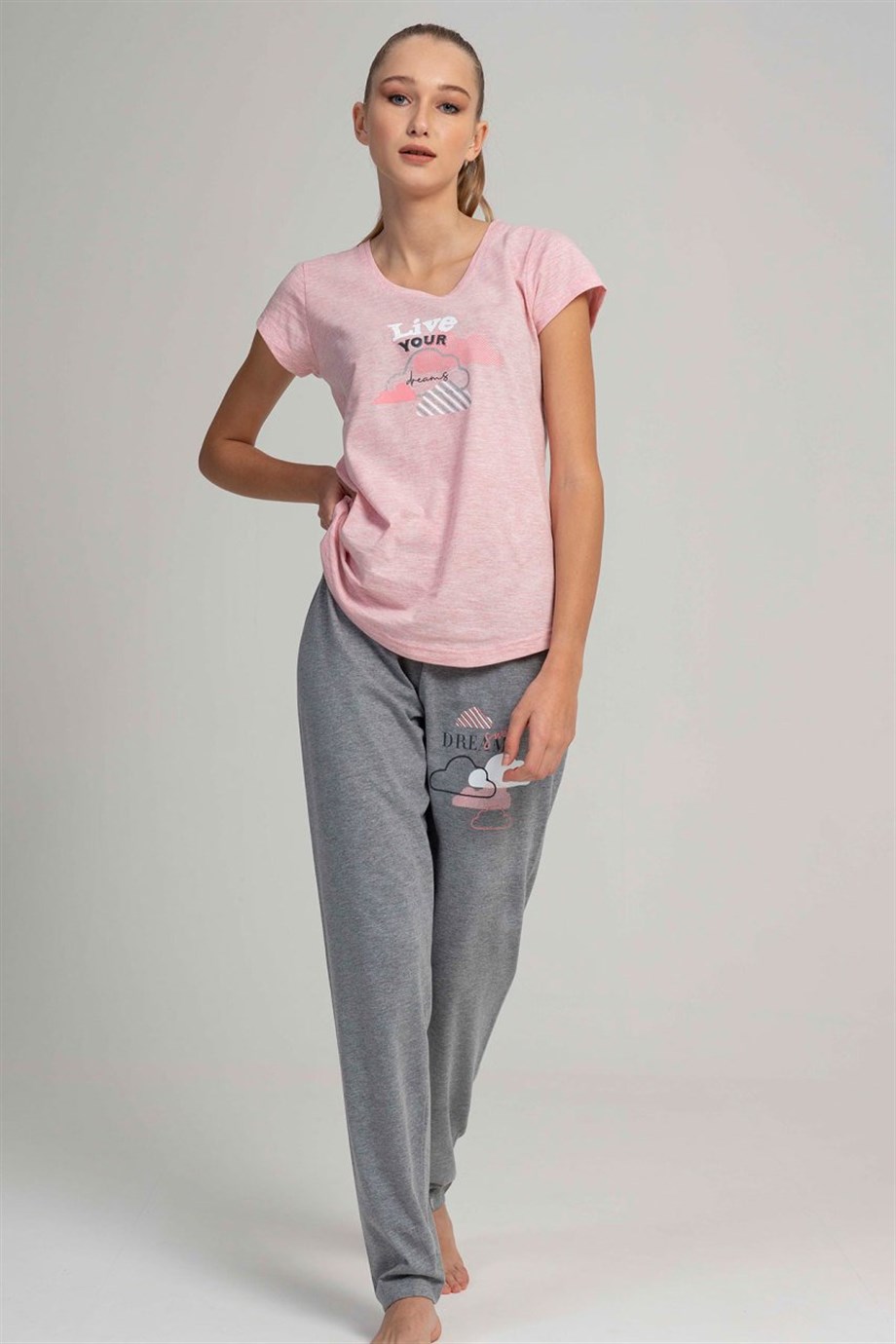 Vienetta Kadın (Pembe) Kısa Kollu Pijama Takımı 1090500000