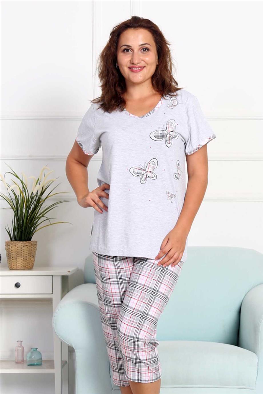 Vienetta Kadın Pijama Caprı Battal