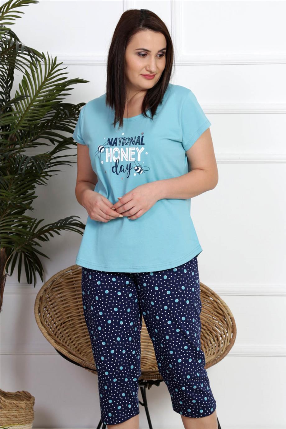 Vienetta Kadın Pijama Caprı Battal