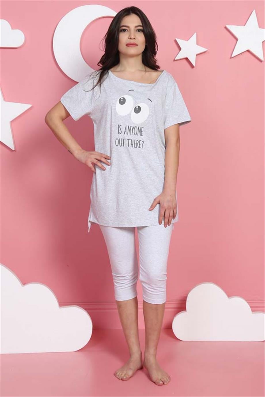 Vienetta Kadın Pijama Caprı Kısa Kol