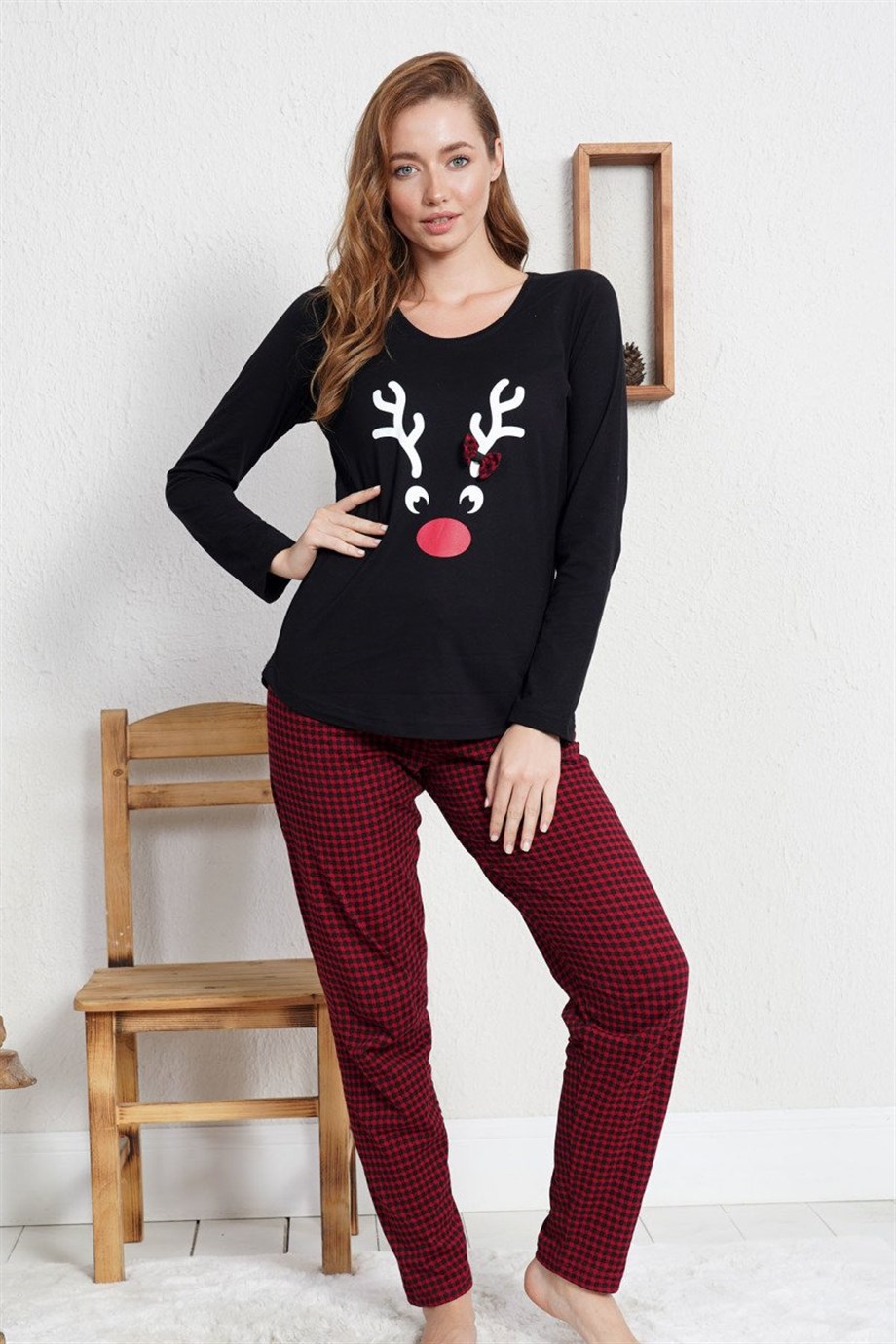 Vienetta Kadın Siyah Uzun Kollu Pijama Takımı 0060842090