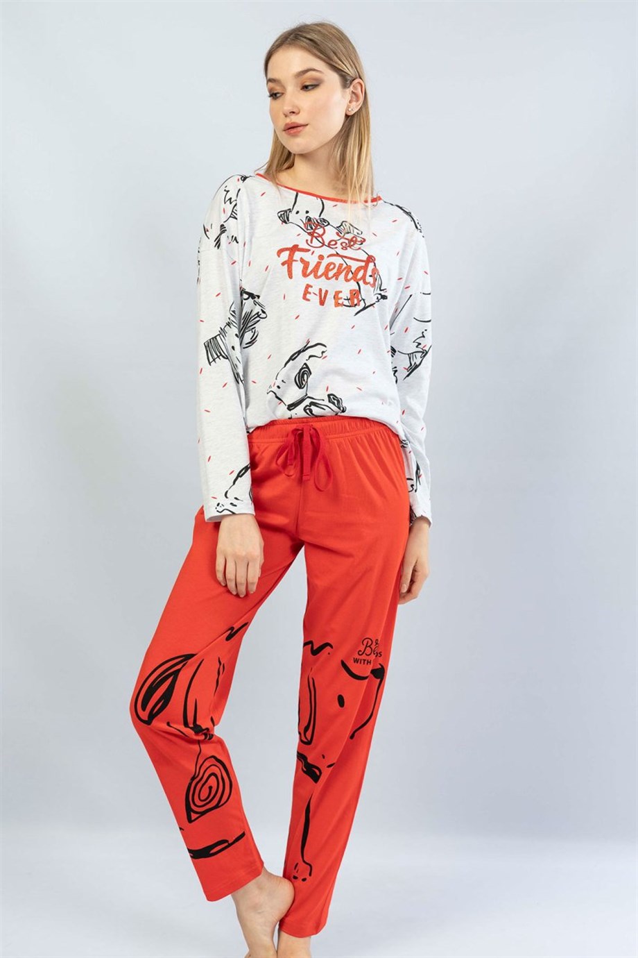 Vienetta Kadın Uzun Kol Pijama Takım 1061340690