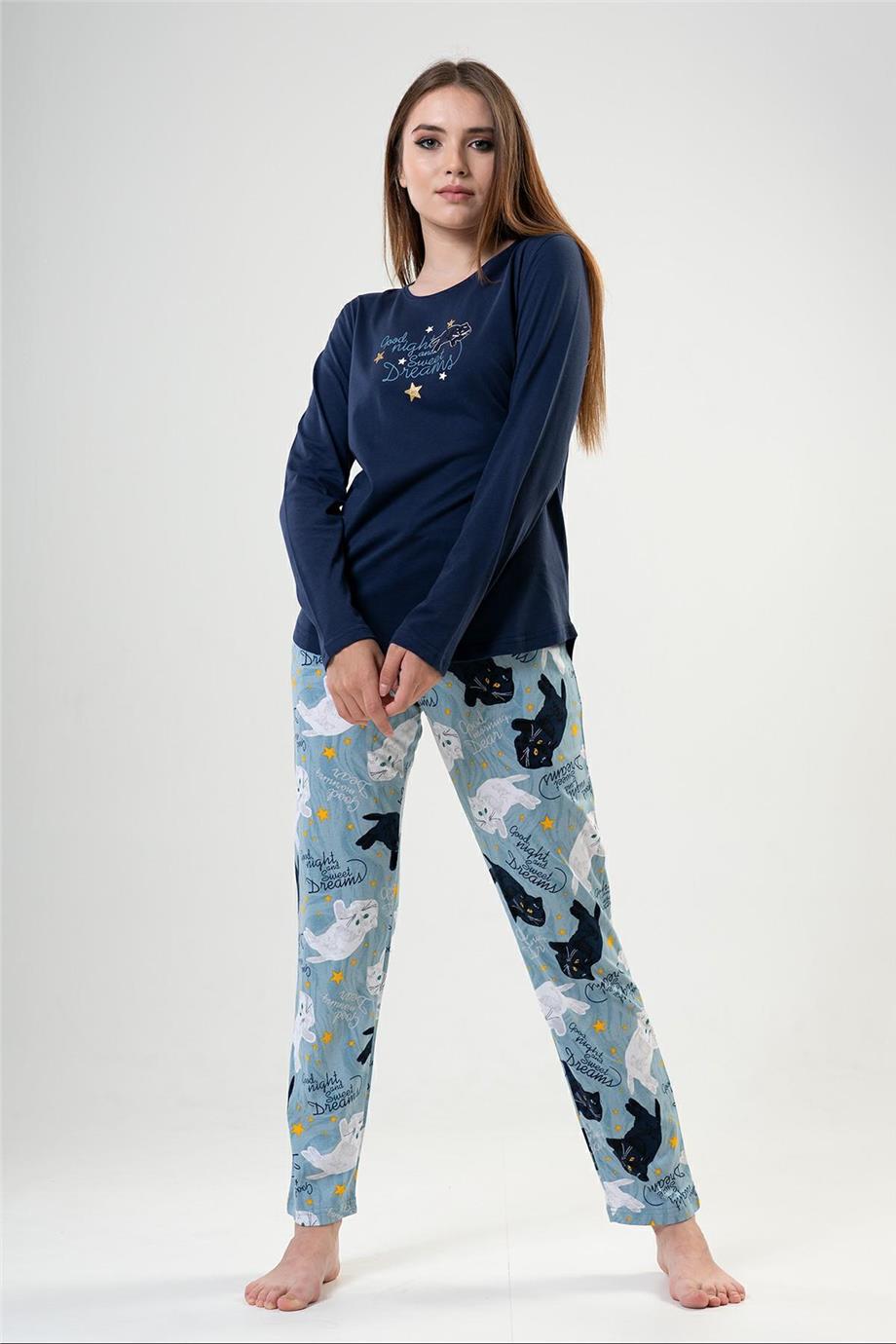 Vienetta Kadın Uzun Kollu Pijama Takımı