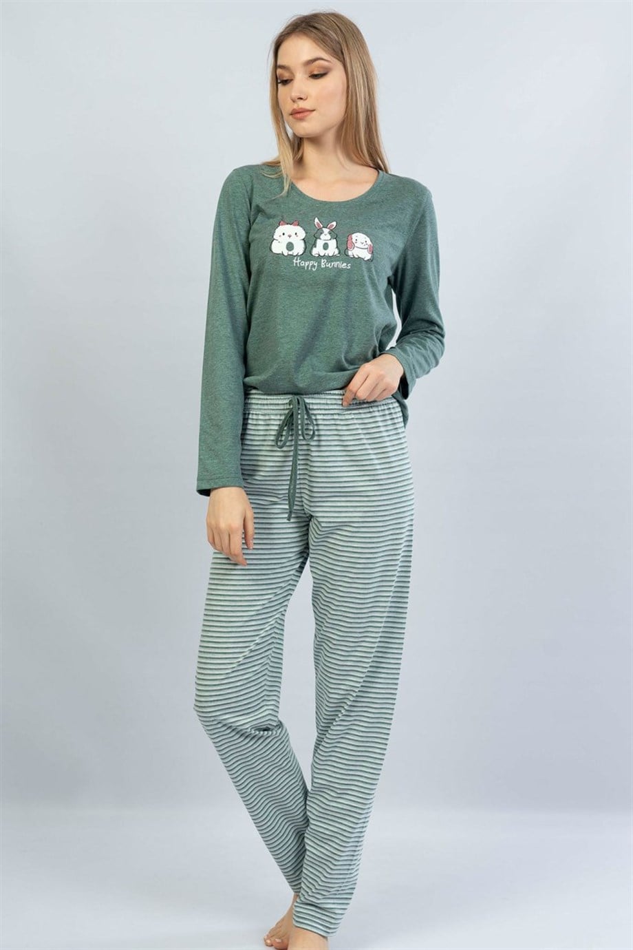 Vienetta Kadın (Yeşil) Uzun Kol Pijama Takımı 1061760000