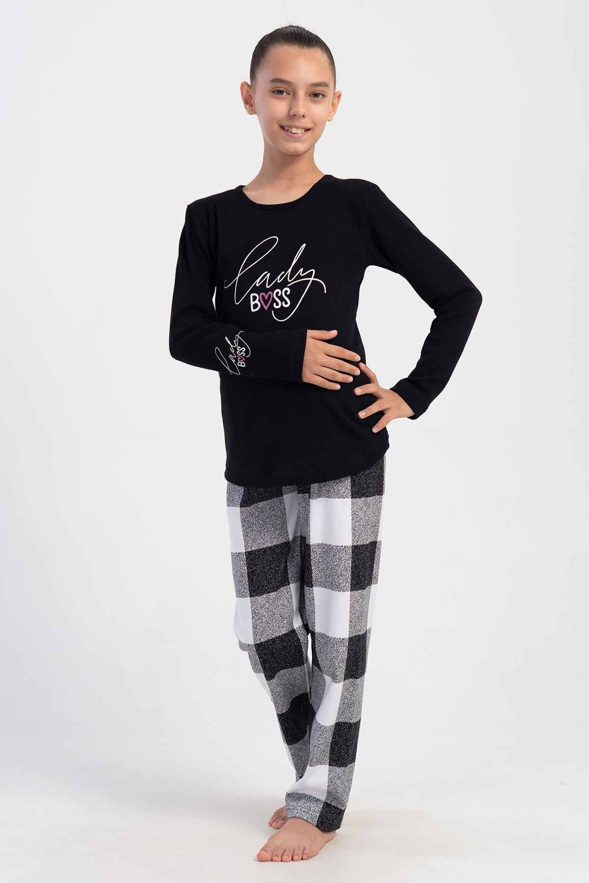 Vienetta Kids 4033521722 Kız Çocuk Uzun Kollu Pijama Takımı
