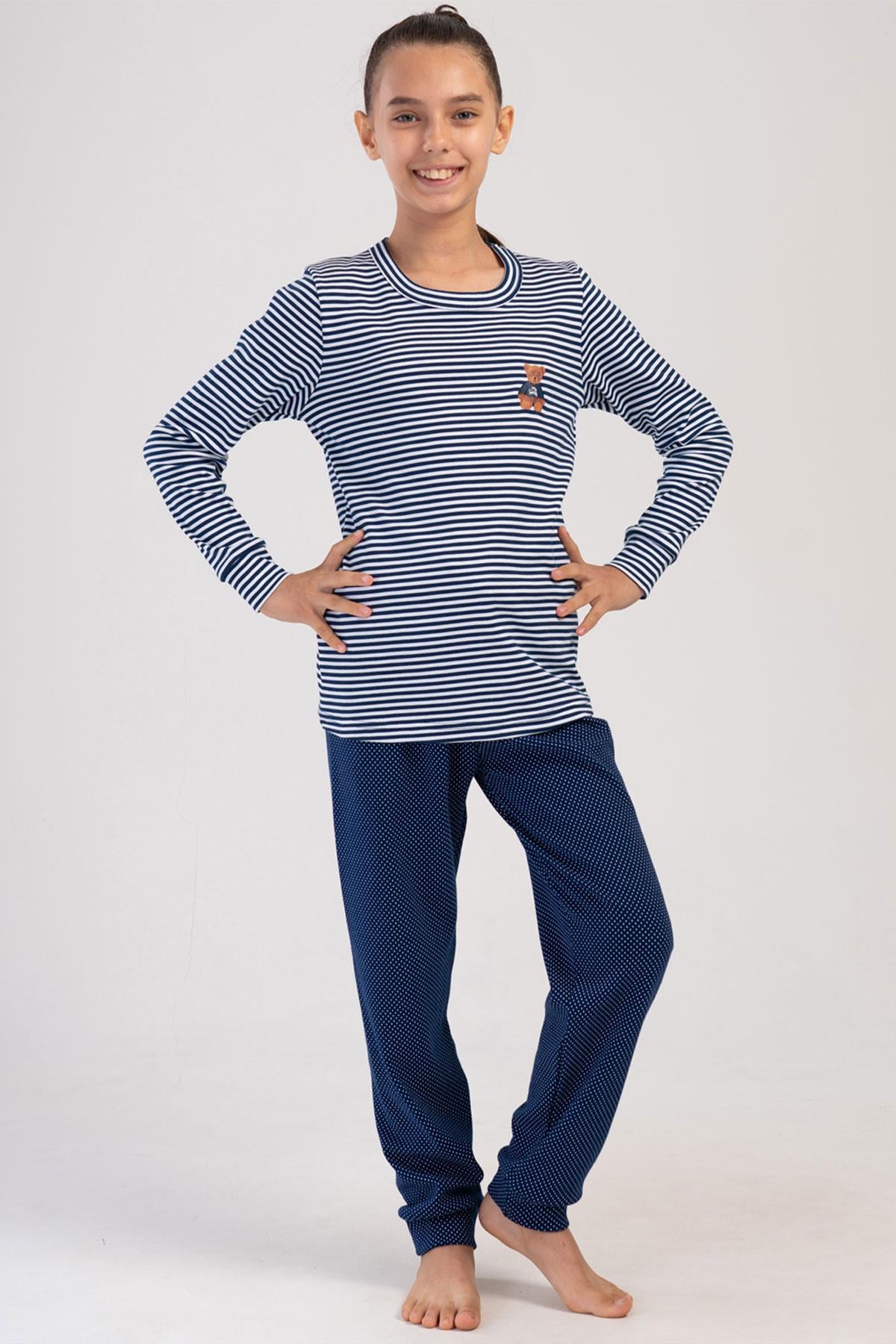 Vienetta Kids 4033781913 Kız Çocuk Uzun Kollu Pijama Takımı