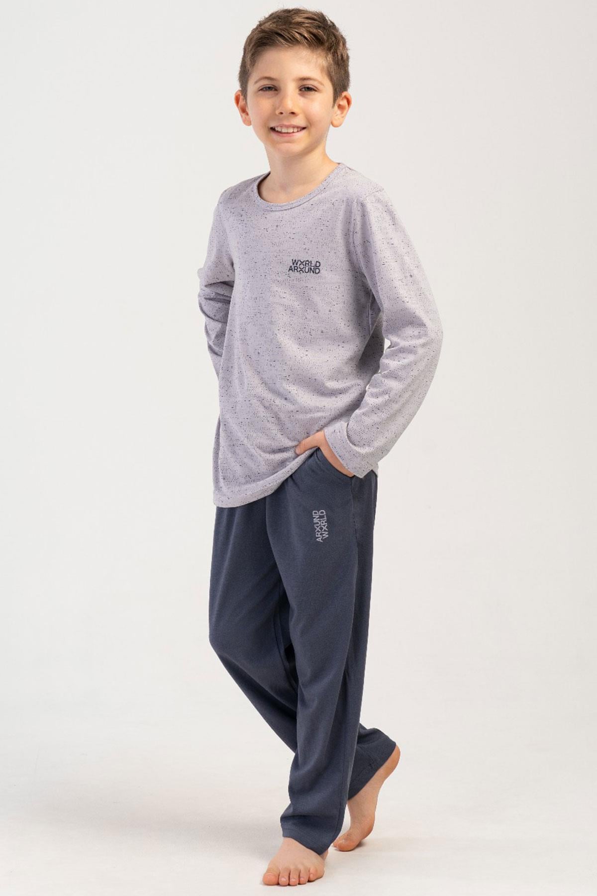Vienetta Kids 4051483695 Erkek Çocuk Uzun Kollu Pijama Takımı