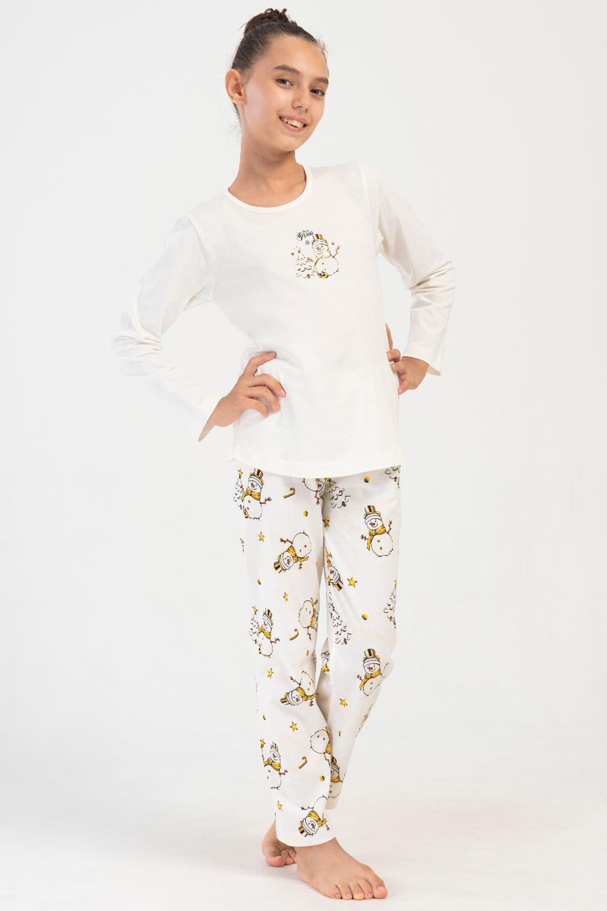 Vienetta Kids 4053360679 Kız Çocuk Uzun Kollu Pijama Takımı