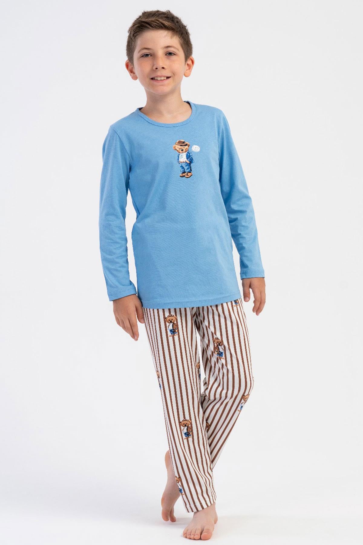 Vienetta Kids 5030757715 Erkek Çocuk Uzun Kollu Pijama Takımı
