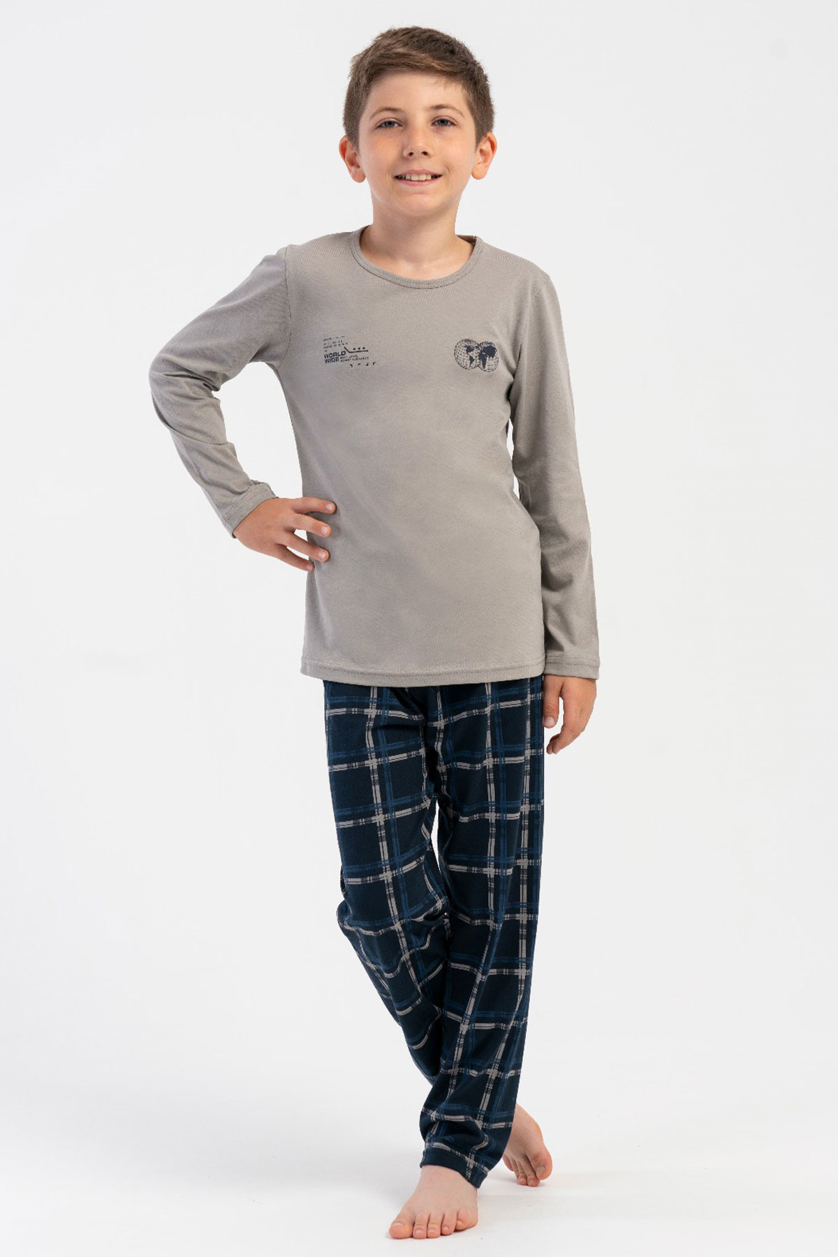 Vienetta Kids 5030980512 Erkek Çocuk Uzun Kollu Pijama Takımı