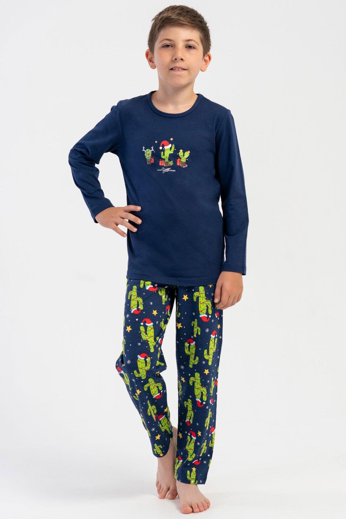 Vienetta Kids 5032762057 Erkek Çocuk Uzun Kollu Pijama Takımı