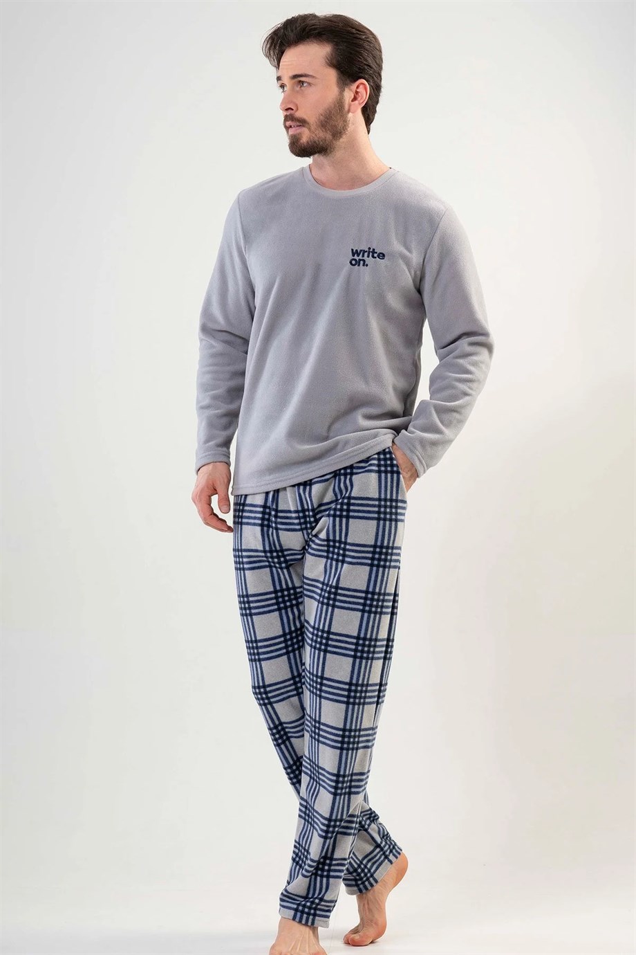 Vienetta Man 2020170282-B Erkek Uzun Kollu Pijama Takımı