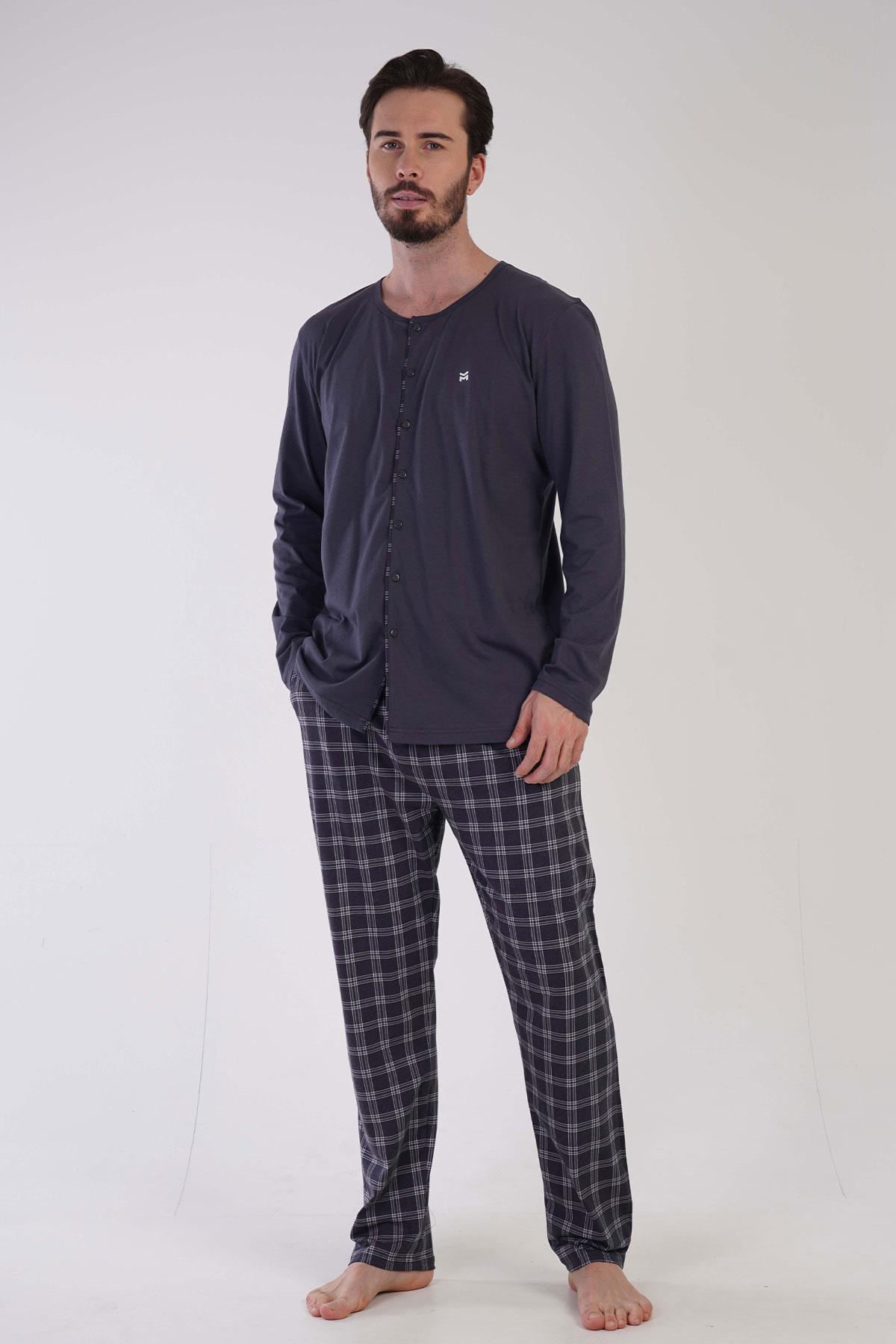 Vienetta Man 3050222106 Erkek Uzun Kollu P.Suprem Pijama Takımı