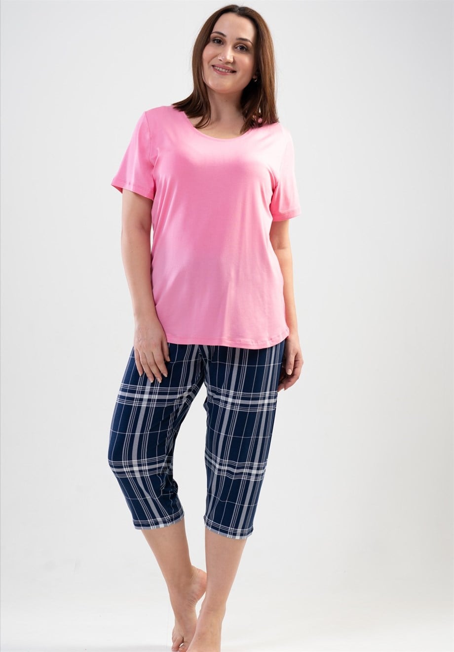 Vienetta (Pembe) Kadın Kısa Kollu Kaprili Pijama Takımı 1114820509
