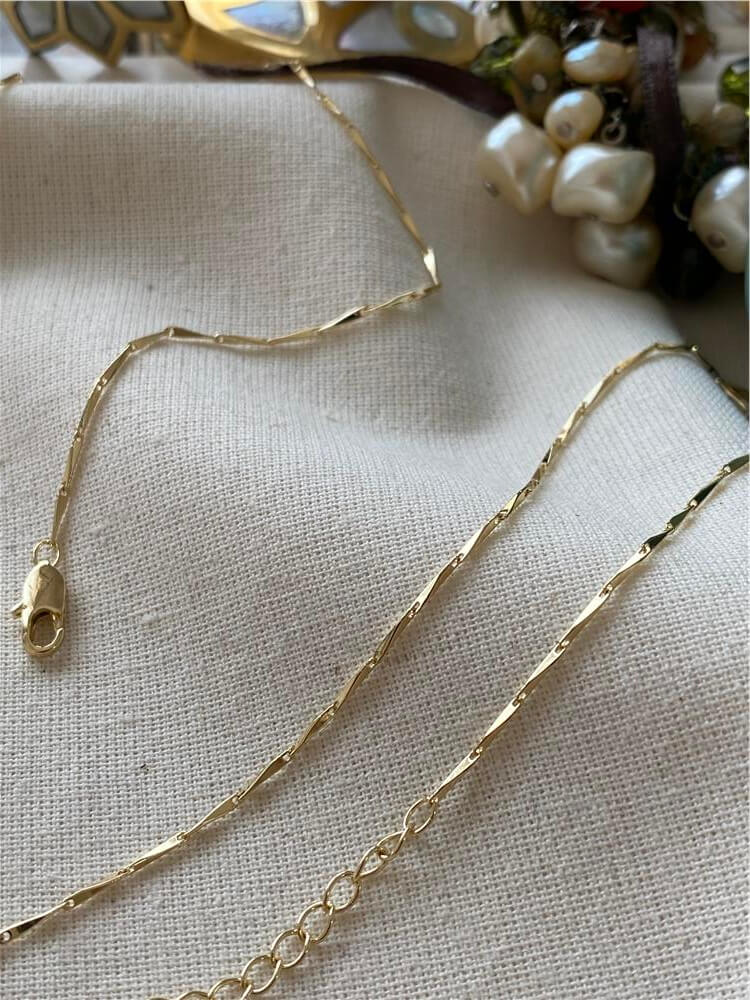 14K 60 cm Burgu Silindir Zincir